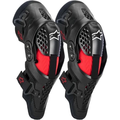 ALPINESTARS SX1 PLASMA KNEE PROTECTORS Black/Red/Cool Grey Size Small-Medium - Imagem 1 de 3