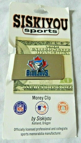 Toronto Blue Jays Logo Money Clip Wallet Vintage Metal Jay Maple Leaf Canada NEW Cover