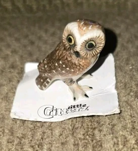 NEW Little Critterz "Sawyer" Saw-whet Owl Hand Painted 1" Porcelain Figurine - Picture 1 of 4