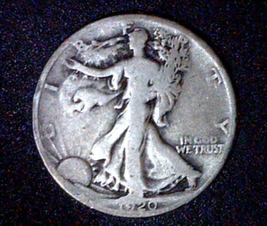 1920-S Walking Liberty Half Dollar ~Semi-Key Date~ Good+ - Picture 1 of 2