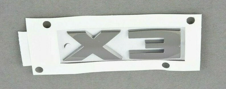BMW Genuine G01 X3 Cerium Gray Trunk Emblem "X3" Lettering Decal Badge NEW - Image 1 of 1