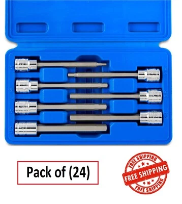 Neiko 10076A 3/8-inch Drive Extra Long Ball End Hex Bit Socket Set-Metric (24pk) - Image 1 of 4