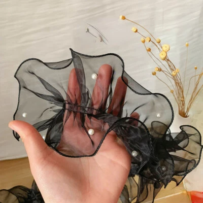 5 ярдов вышитая бисером сетка кружевные оборки кромки обрезная лента тюль широкая лента шитье шик - Изображение 1 из 4