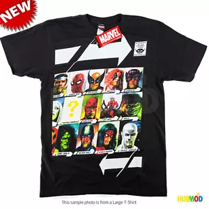 Vintage Marvel Comics Black Mens T-Shirt Size Medium M Spider Man Hulk Wolverine - Picture 1 of 3