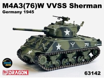 Dragon Armor 1:72 63142 M4A3(76)W Tank VVSS Sherman US Army, Germania, 1945 - Immagine 1 di 4