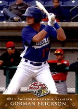 2011 California League All-Stars Grandstand #8 Gorman Erickson Westview CA Card