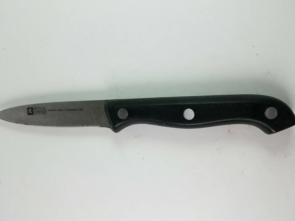 Cuchillo de pelar Royal Norfolk de acero inoxidable apto para lavavajillas mango negro Foto 1 de 3