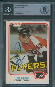 1981/82 O-Pee-Chee OPC #251 Tim Kerr Beckett Authentic Autograph Signed *8872