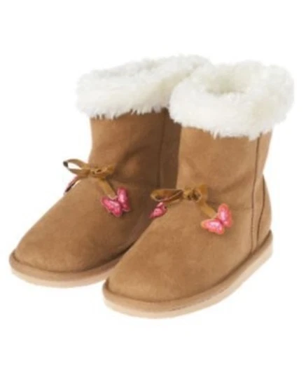 GYMBOREE БАБОЧКА ДЕВОЧКА ЖЕЛТОВАТО-КОРИЧНЕВЫЙ БАБОЧКА ПОДВЕСКОЙ ШЕРПА БОТИНКИ 03 6 8 9 10 НОВЫЙ С ЯРЛЫКАМИ - Изображение 1 из 1