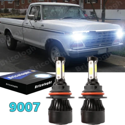 9007 4-sides LED Headlight Hi/Lo Bulbs for Ford F-150 1992-2003 F-250 1992-1999 - Image 1 of 4