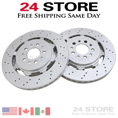 Rear Brake Rotors Fits For Alfa Romeo Giulia Stelvio Quadrifoglio 2017-21 LH+RH - Image 1 of 4