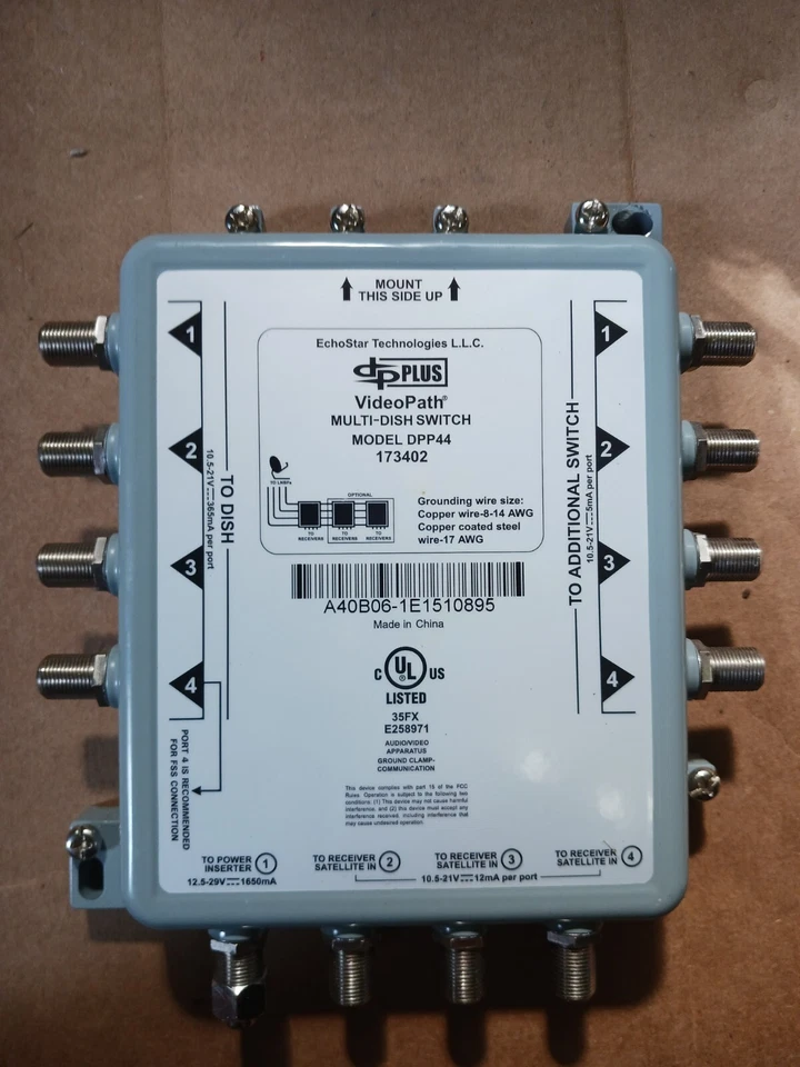 ECHO START TECHNOLOGIES VIDEO PATH MULTI DISH SWITCH 173402 MODEL DPP44 - Image 1 of 1