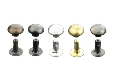 Dome Rivets, Inoxydable, Laiton, En 6Mm, 7Mm, 9Mm, 10Mm, 13Mm - Photo 1/2