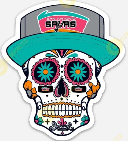 San Antonio Spurs Retro Sugar Skull MAGNET - NBA Premium Vinyl Wemby Cover