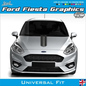 Ford Fiesta Bonnet Hood Stripes Decals Stickers Vinyl Graphics 035 - Picture 1 of 4