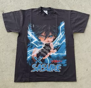 Naruto Sasuke 2 Sided Tee Shirt Mens Large Anime Promo Tee Single Stitched - Picture 1 of 3