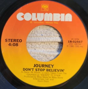 Journey "Don't Stop Believin' / Natural Thing" sehr guter Zustand + - Bild 1 von 3