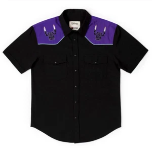 RSVLTS DISNEY HAUNTED MANSION FRIGHT THIS WAY 2XL ROPER CAMP HAWAIIAN TIKI SHIRT - Picture 1 of 1