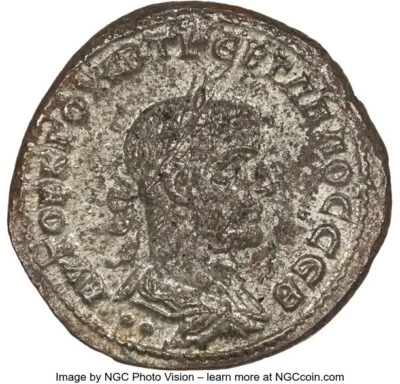 251 -253 AD ROMAN PROVINCIAL TREBONIANUS GALLUS BI TETRADRACHM NGC XF - Image 1 of 4
