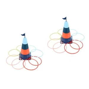 Xmas Stocking Stuffer Cones Party Game Plastic Carnival Rings - Picture 1 of 12