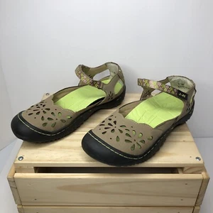 J-41 Adventure On Women’s Mary Jane Casual Shoes Sz. 6.5M Black Tan Floral Rare - Picture 1 of 11