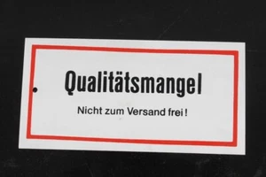 Hinweisschild Schild Qualitätsmangel nicht zum Versand frei 14,8cm x 7,5cm - Picture 1 of 4
