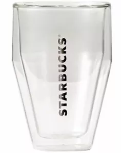 Starbucks Clear Glass Vacuum Double Wall Desktop Thermo Mug Coffee Tea Cup 12 Oz - Picture 1 of 4