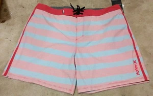 Men's Hurley board shorts swim surf skate trunks boardshorts 36 red blue $55 - Picture 1 of 5
