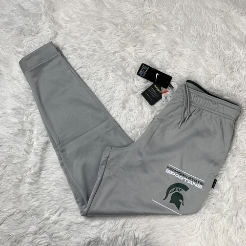 Nike On Field MSU Michigan State Spartans Men's Size M Medium Sweat Pants Gray Cover
