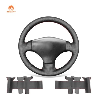 MEWANT DIY Perforated PU Leather Steering Wheel Cover for Peugeot 206 2003-2006 - image 1 of 4