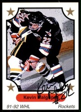1991-92 7th Inning Sketch WHL Kevin Malgunas IP Signed Auto Tacoma Rockets #156