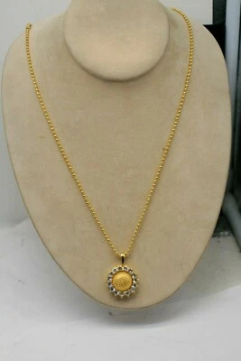 COLAR PINGENTE DE GIRASSOL CRISTAL DOURADO NOLAN MILLER A8 - Imagem 1 de 4