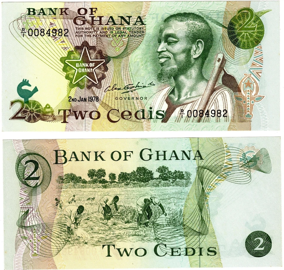1978 Ghana 2 Cedis P14d Banknote UNC - Image 1 of 1