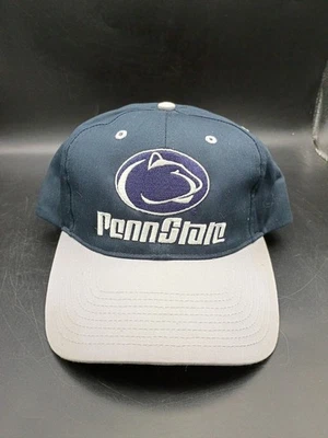 Gorra de béisbol Penn State Nittany Lions azul marino y caqui sarga trasera a presión de colección años 90 Foto 1 de 4