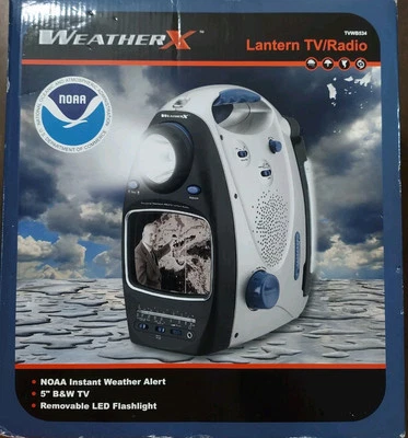  GPX Weather X TVWB534 5" TV  Lantern Removable Flashlight Battery Operated - Image 1 of 4