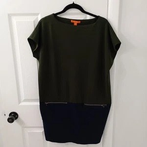 Joe Fresh size L/G Blue/green  sleeveless 2-pocket dress - Picture 1 of 10
