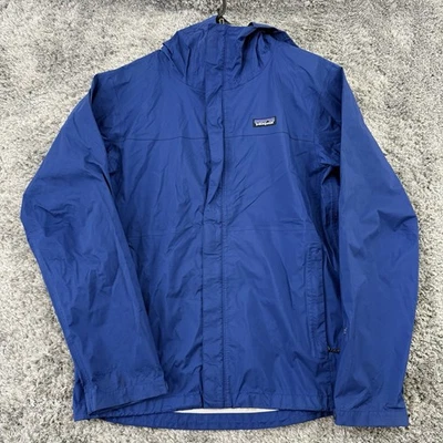 Patagonia Jacket Men’s Large Blue  H2NO Torrentshell Rain Navy Full Zip Flaw - Image 1 of 4