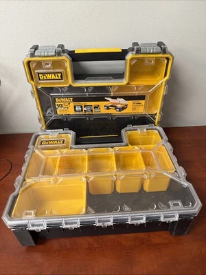 2 DEWALT DWST14825 10-Compartment Tool Box - Black/Yellow - Image 1 of 4