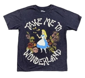 Disney Women's Soft Short Sleeve Graphic Printed T-Shirt Alice In Wonderland S - Picture 1 of 5