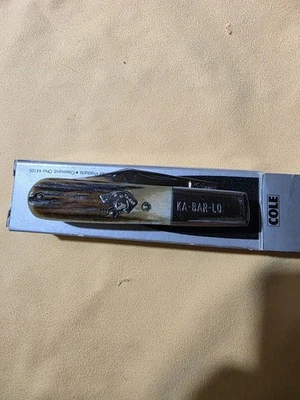 Kabar Dog Head Stag Barlow USA Knife - Image 1 of 4