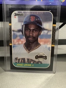 1987 DONRUSS (Rare Wrong Birthdate Year) Jose Uribe #436 - Picture 1 of 3
