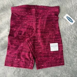 Old Navy Built-in Tough Stretch High Waist Short Leggings, Red, M(8) - Picture 1 of 4