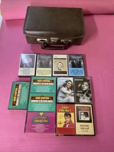 Cassette Tape Country Lot & 12 Travel Case Elvis Loretta Lynn Ronnie Milsap - Bild 1 von 11