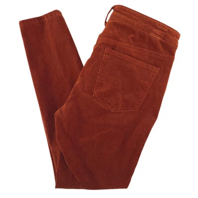 PILCRO & THE LETTERPRESS PANT WOMEN'S SIZE 28 RUST RED CORDUROY HIGH RISE SKINNY - Image 1 of 4