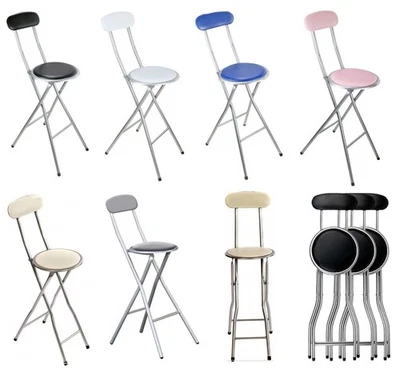 Portable Folding Breakfast Bar Stool Seat Space Saving Light Weight Home Office - Image 1 of 4