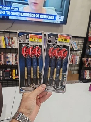 2X New in Package Set of 3 Franklin 18g Steel Tip Brass Darts 🇺🇸 SHIPPED  Foto 1 de 2