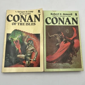 Conan Books Bundle X 2 Robert E. Howard, L. Sprague de Camp Lin Carter Sphere - Picture 1 of 19
