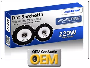 Fiat Barchetta Front Door speakers Alpine 17cm 6.5" car speaker kit 220W Max - Picture 1 of 2