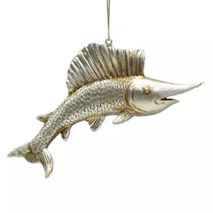 Champagne Fish Hanging 14cm Christmas Ornament Decoration - Picture 1 of 1