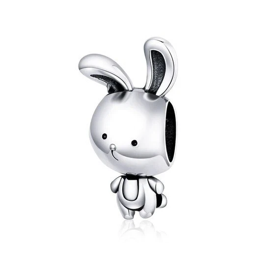 Bunny Rabbit S925 Sterling Silver Bead Charm for Women Aunt Mum Nan - Image 1 of 1
